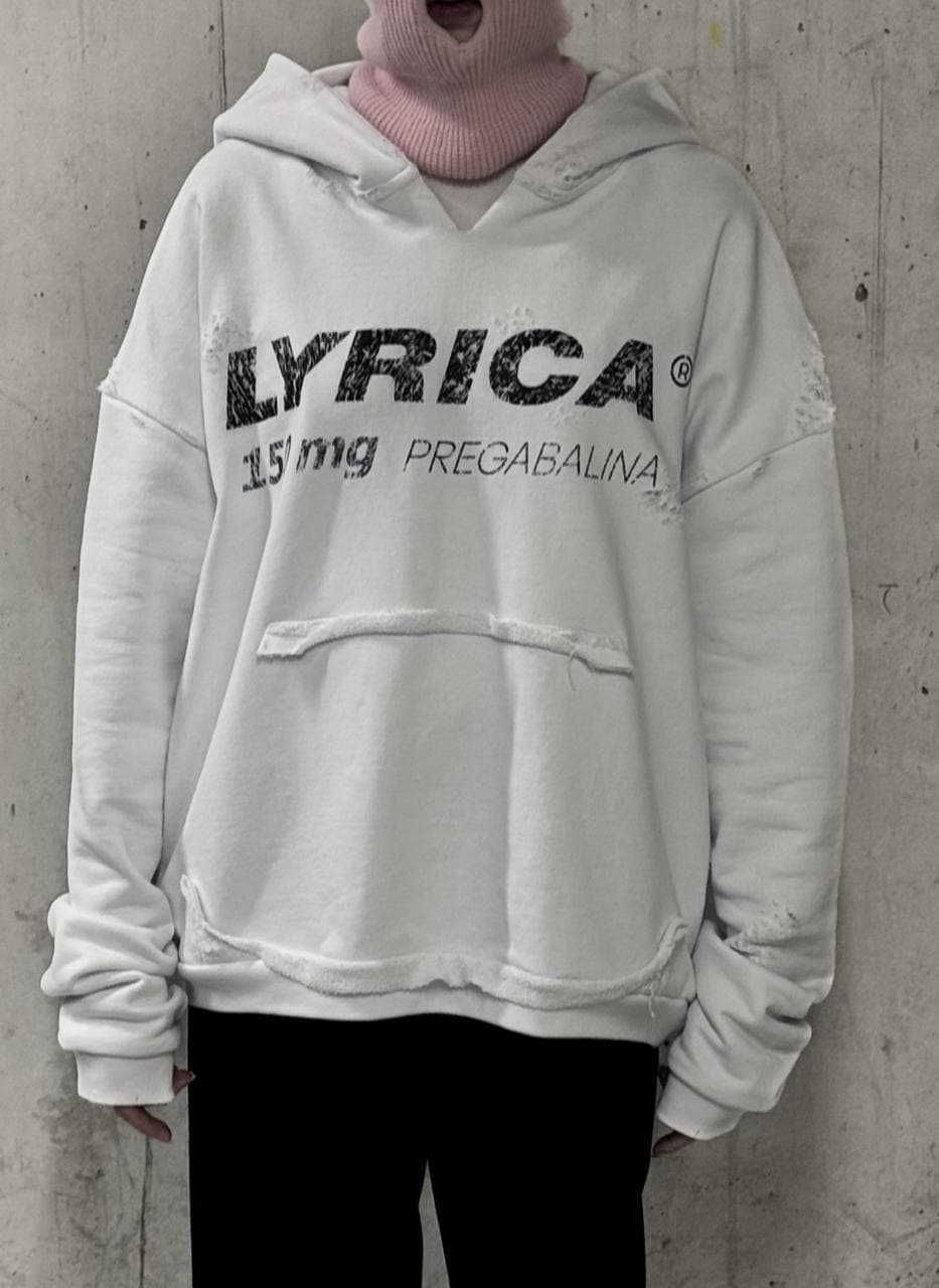 LYRICA 150mg White Hoodie — White — view 6