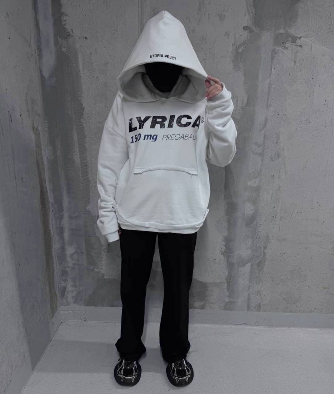LYRICA 150mg White Hoodie — White — view 5