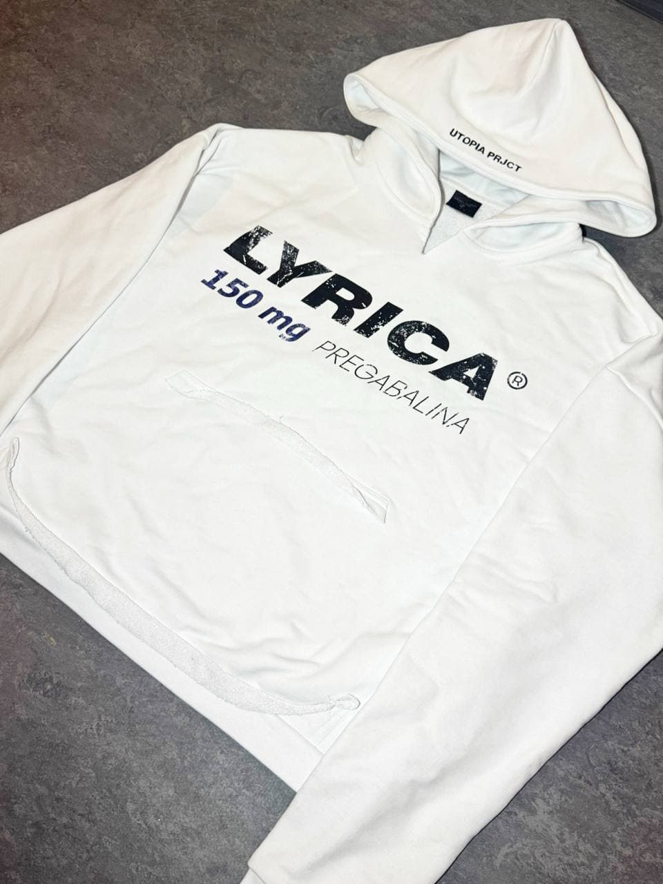 LYRICA 150mg White Hoodie — White — view 3