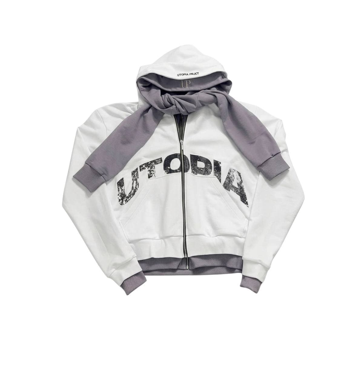 Grown Children Double Zip Hoodie White — White — view 1